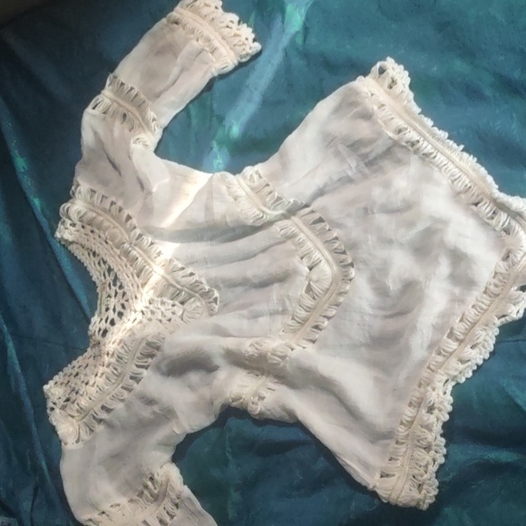 Vivid Importers Tops - Boho White Top S